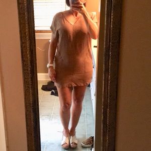 Cute suede/leather look dress